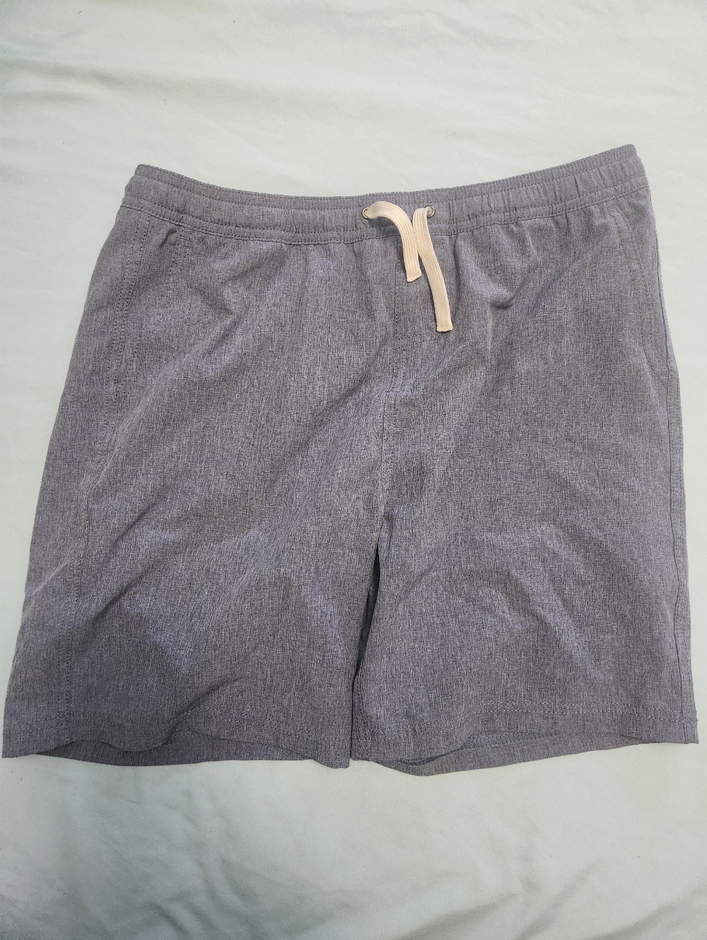 Fair Harbor Heathered Charcoal Drawstring Swim Shorts Youth Xxl